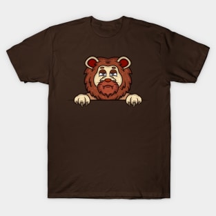 Lion Cartoon With Bored Face Expression T-Shirt